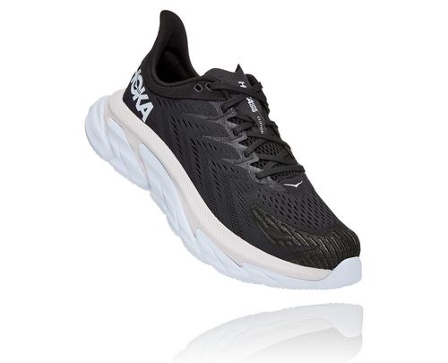 Hoka One One Herre Clifton Edge Road Løpesko Svart/Hvit Norge-05GRA